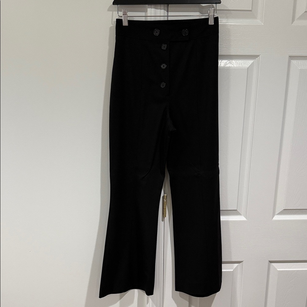NWOT Proenza Schouler Made-in-Italy Black Button-Up High-Waist Trousers